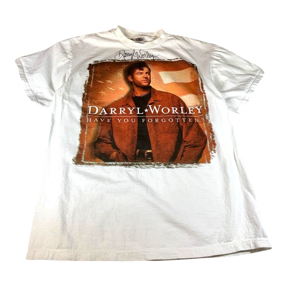 2003 Darryl Worley Signed Double Sided Promo Graphic Tee 9/11 Commemorative L - Picture 6 of 8